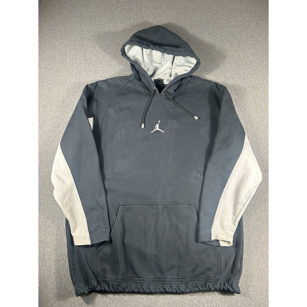 Y2K 2005 Nike Air Jordan XX 20 Hoodie Mens XL White Navy Jumpman Pullover READ
